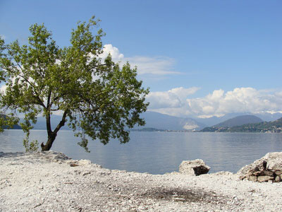 Strand am Lago Maggiore in Calde