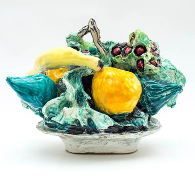 Obstschale von Antonia Campi im Museo Internazionale Design Ceramico Obstschale von Antonia Campi im Museo Internazionale Design Ceramico