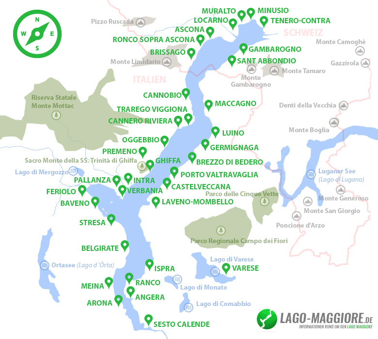 lago maggiore tourist map