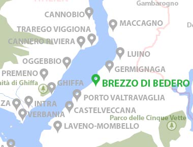Karte Brezzo di Bedero