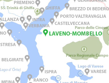 Karte von Laveno-Mombello am Lago Maggiore