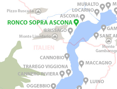 Ronco sopra Ascona auf der Karte