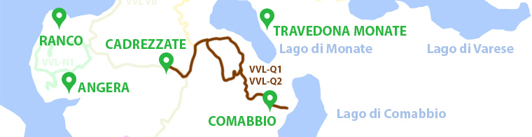 Streckenführung vom Weg der Waschhäuser (Sentiero dei lavatoi) - VVL-Q1 und VVL-Q2